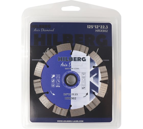 Диск алмазный отрезной HILBERG Arix Diamond 125х22.23х12 мм HRX902