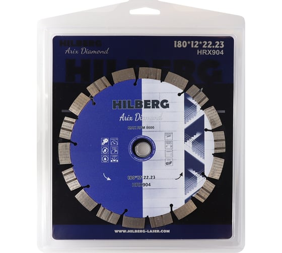Диск алмазный отрезной HILBERG Arix Diamond 180х22.23х12 мм HRX904