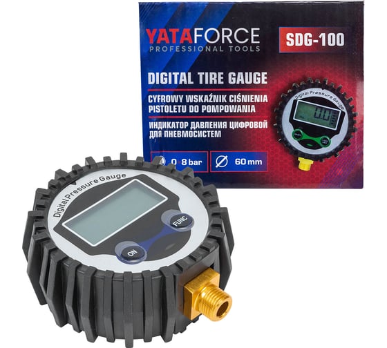 Манометр цифровой для пневмосистем YATAFORCE YF-SDG-100(61493)