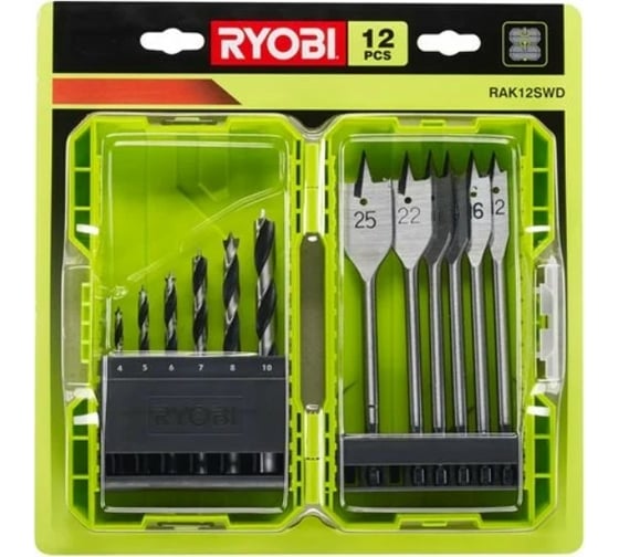 Набор сверл (12 шт; 4-25 мм) RAK125WD Ryobi 5132003302