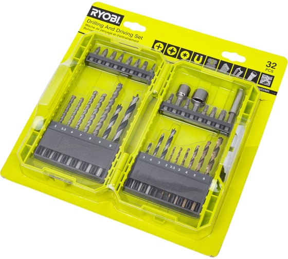 Набор бит и сверл RAK32DDMIX 32 шт Ryobi 5132004425