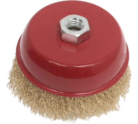 Кордщетка чашечная  для УШМ (витая латунированная) 125 мм Профессионал 9638