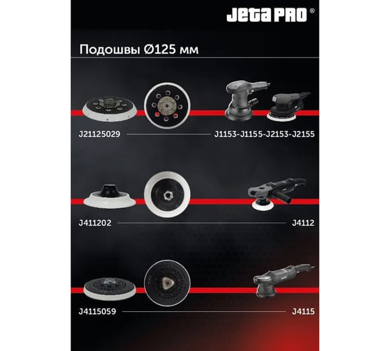 Полировальная подошва для машинки J4115 Jeta PRO Ø125 мм, J4115059