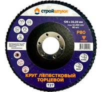 Круг лепестковый Стройштуки 125 мм, Р80, Т27 фиолетовый УТ-00039734