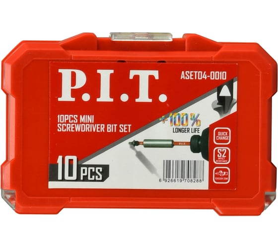 Набор бит P.I.T. 10шт ASET04-0010