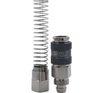 БРС KraftWell мама c пружиной для шланга 10x15 мм, 1 шт KRW-QCS1014F