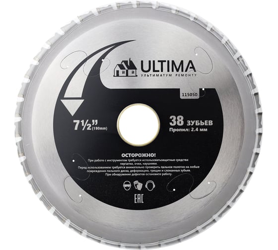 Универсальный пильный диск, ULTIMA 190-30/32 мм, Z38 115050