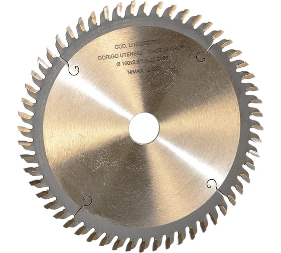 Диск пильный Dorigo для ручного инструмента 160x2.6/1.6x20 Z=56 LP1602620F56 1