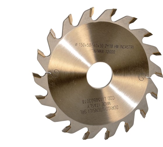 Диск пильный Dorigo пазовый 150x5.0/4.0x30 Z=18 LI150503018