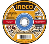 Круг отрезной Metal (180х3.0х22 мм; тип 27; A 30; RBF) INGCO MCD301801