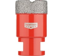 Коронка алмазная по керамограниту P.I.T. (35 мм, M14, сухое сверление, вакуумная пайка) AMAS18-0035