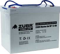 Аккумуляторная батарея ZUBR Marine Gel NP 12V 80Ah, габаритные размеры: 260x168x215 мм, NPG12-80(MK-Energy)