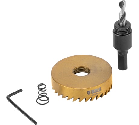Коронка по металлу HSS, 55 мм, нитридтитановое покрытие Denzel 724118
