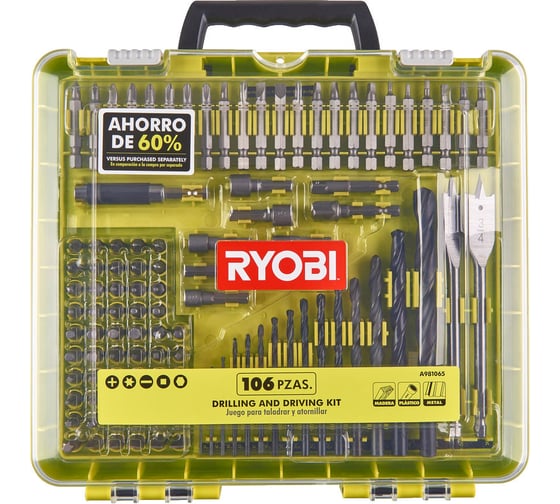 Набор бит и сверл RAKDD106 106 шт Ryobi 5132004759