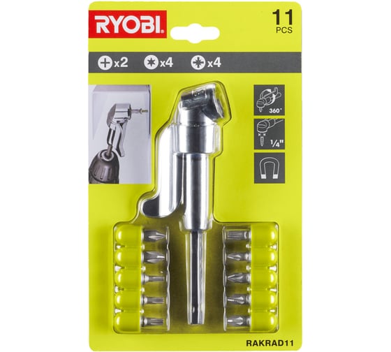 Насадка угловая с набором бит RAKRAD11 Ryobi 5132004834