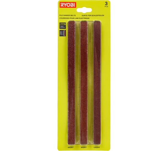 Шлифленты для напильника RAKPFB03 (3 шт; 13Х457 мм; Р 60,80,120) Ryobi 5132004521