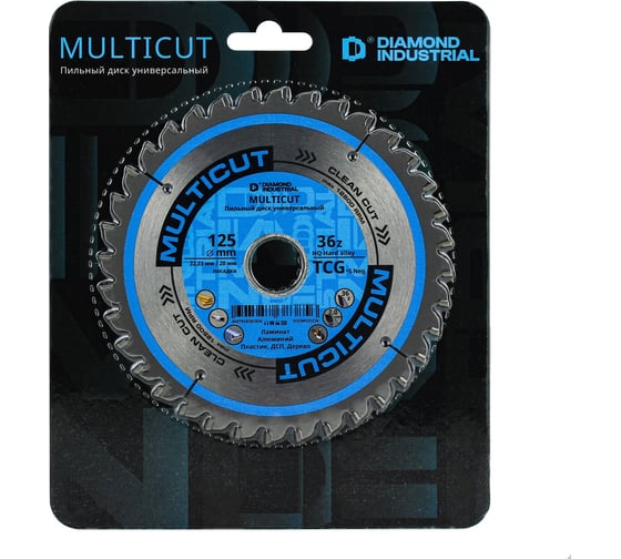 Диск пильный по мультиматериалам Diamond Industrial 125х22.23/20 мм Z=36 TCG MultiCut DIDM125Z36
