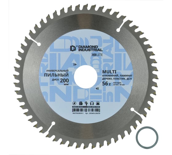 Диск пильный по мультиматериалам 200х32/30 мм Z=56 TCG Multi DILITE Diamond Industrial DIDMDL200Z56 1