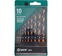 Набор сверел по металлу, 10 шт, 1-10 мм SATA 52510