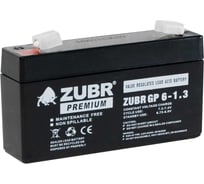Аккумуляторная батарея ZUBR GP 6V 1.3Ah, Китай GP6-1.3(ZUBR)