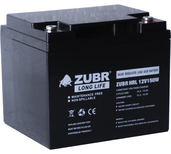 Аккумуляторная батарея ZUBR HRL12-150W, Китай HRL12-150W(ZUBR) 1
