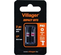 Биты для шуруповерта Villager PH2, 25 мм 059888