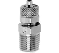 Фитинг прямой с накидной гайкой Camozzi 1510 6/4-1/8