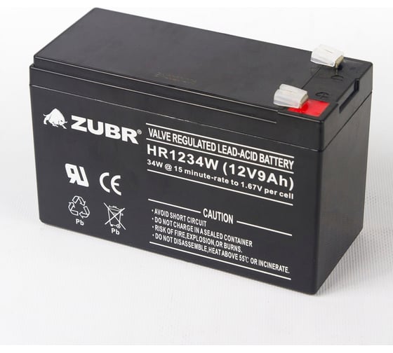 Аккумуляторная батарея ZUBR HR12-34W 12V9Ah HR12-34W(ZUBR)