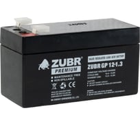Аккумуляторная батарея ZUBR GP 12V 1.3Ah, Китай GP12-1.3(ZUBR)