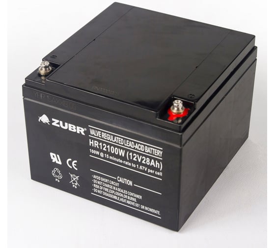 Аккумуляторная батарея ZUBR HR12-100W 12V28Ah, Вьетнам HR12-100W(ZUBR)
