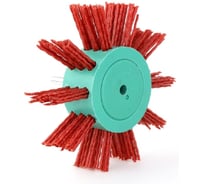 Щетка дисковая OSBORN Д100x23 с хв-м д6, ворс красный полимер-абразив P80 код 1-051 401.912-0001