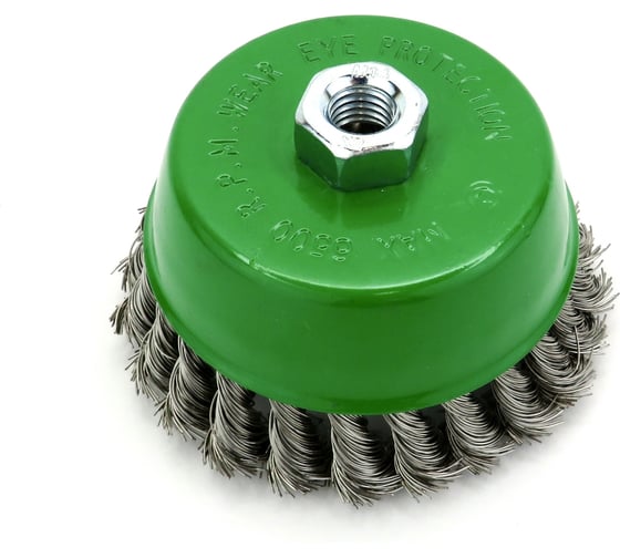 Щетка чашечная жгутовая EuroBrush Д125хM14, ворс нерж сталь 0,50 код 13-082 EB-ASS5