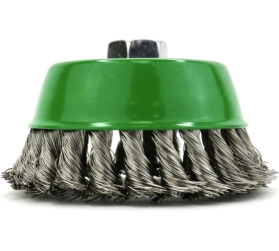 Щетка чашечная жгутовая EuroBrush Д125хM14, ворс нерж сталь 0,50 код 13-082 EB-ASS5