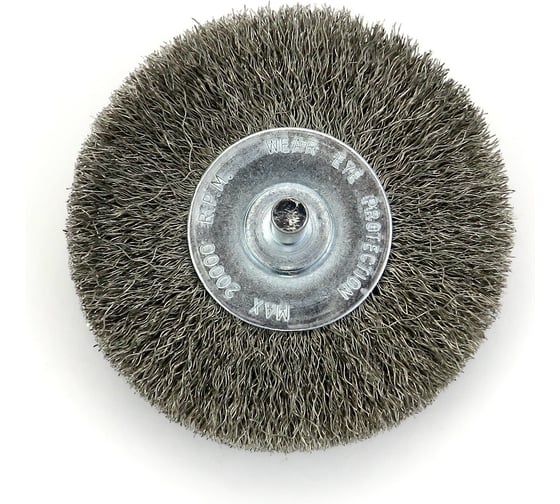 Щетка дисковая EuroBrush Д80x19 c хв-м д6x30, ворс гофр нерж сталь 0,20, до 20000 об/мин код 13-092 EB-D80SS3 1