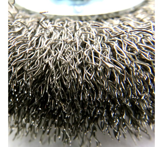 Щетка дисковая EuroBrush Д80x19 c хв-м д6x30, ворс гофр нерж сталь 0,20, до 20000 об/мин код 13-092 EB-D80SS3