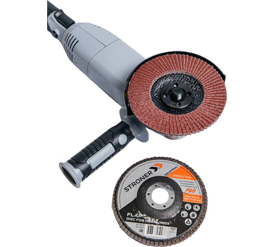 Круг лепестковый торцевой КЛТ STRONER 125х22.2 мм, P60, 10 шт/уп fdi12560-10