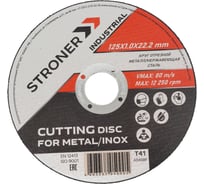 Круг отрезной по металлу STRONER 125x1.0x22.23 мм, 10 шт/уп cdi1251-10
