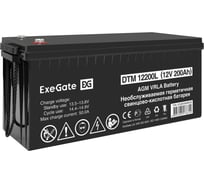 Аккумуляторная батарея ExeGate DTM 12200L 12V 200Ah, болт М8 297564