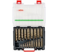 Набор сверл спиральных по металлу MTE HSS Co5% RL DIN 338 1-10 мм, шаг 0.5 мм, 170 шт 2617400009