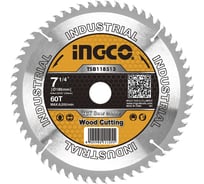 Диск пильный по дереву TCT (185х20 мм; 60Т) INGCO TSB118513