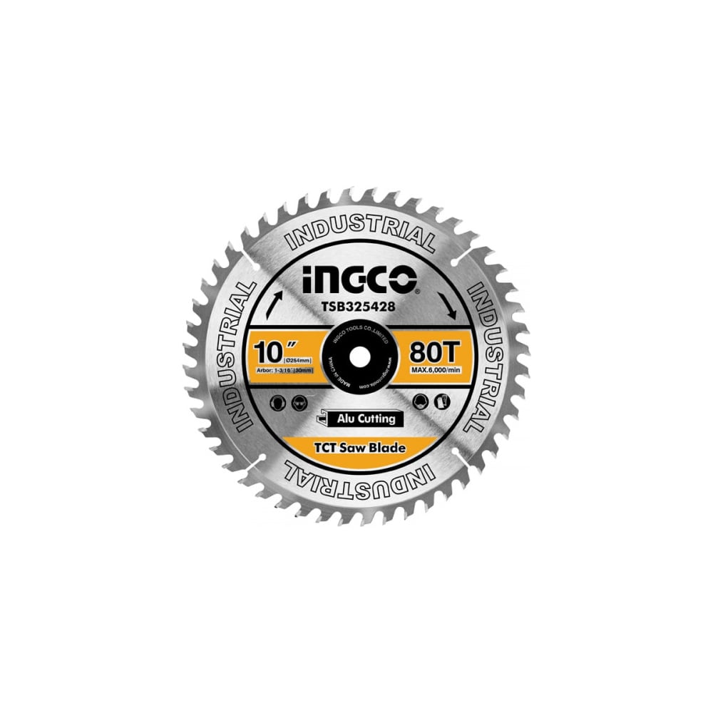 Диск пильный TCT по алюминию (254х30 мм; 80Т) INGCO TSB325428 ...