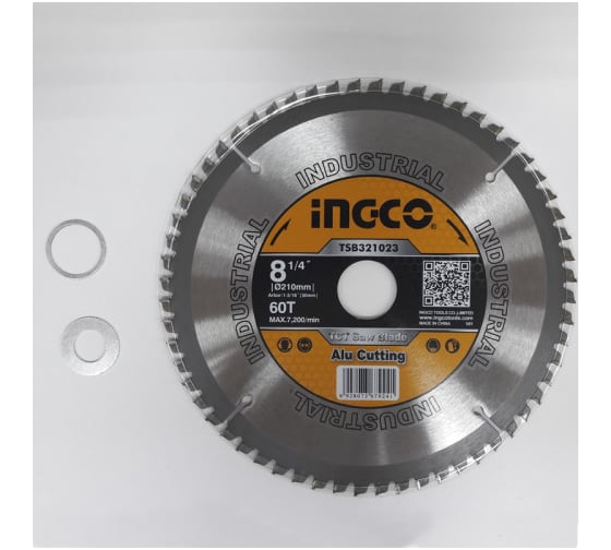 Диск пильный по алюминию TCT (210х30 мм; 60Т) INGCO TSB321023