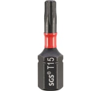 Бита SGS ударная TORX T15, 25мм Impact S2 1шт 6325-T15-IB
