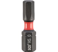 Бита SGS ударная шестигранная HEX 5.0, 25мм Impact S2 1шт 6325-H5.0-IB