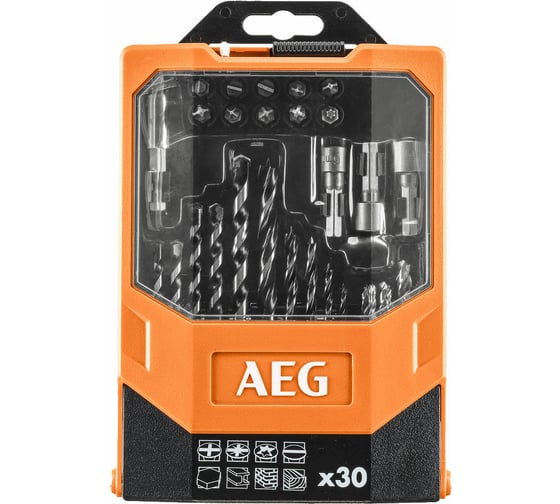 Набор бит и сверл AAKDD30 30 предметов AEG 4932472023