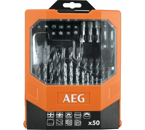 Набор бит и сверл AAKDD50 50 предметов AEG 4932472024