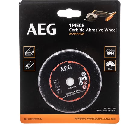 Диск карбидный AAKMMAC01 (76х10х1 мм) для отрезной машины AEG 4932478590
