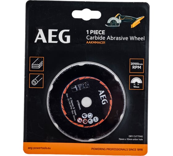 Диск карбидный AAKMMAC01 (76х10х1 мм) для отрезной машины AEG 4932478590