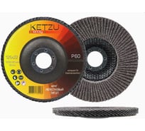 Круг лепестковый KETZU 125x22 мм, CA Т27 Р60, 10 шт 970051
