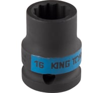 Головка торцевая ударная 12-гранная KING TONY 16 мм, 1/2DR 453016M